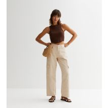Women's Off White Cargo Wide Leg Jeans Urban Bliss New Look