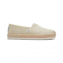 Women's Cream Canvas Rope Trim Chunky Espadrilles Toms New Look