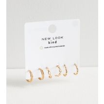 3 Pack Gold Twist Mini Hoop Earrings New Look