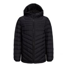 Jack & Jones Junior Black Hooded Puffer Jacket New Look