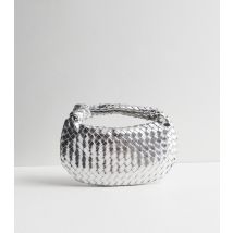 Silver Woven Top Handle Bag Public Desire New Look