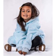 ONY Kids Pale Blue Faux Fur Oversized Unisex Blanket Hoodie New Look