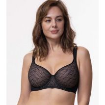 Dorina Curve Black Abstract Mesh Underwired Bra New Look