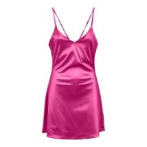 Noisy May Deep Pink Satin Strappy Mini Slip Dress New Look