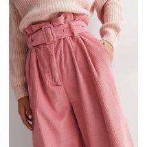 Sunshine Soul Pink Cord Belted Wide Leg Trousers New Look