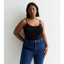 Women's Plus Size Black Scoop Neck Vest Curves New Look