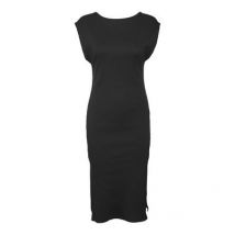 Noisy May Black Ribbed Jersey Cap Sleeve Midi Dress New Look