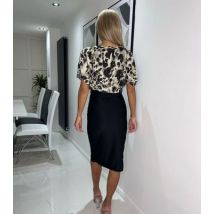 Missfiga Black Leopard Print 2 in 1 Bodycon Midi Dress New Look