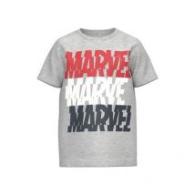 Name It Pale Grey Marvel Logo Short Sleeve T-Shirt New Look