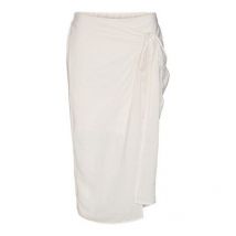 Vero Moda White Midi Wrap Skirt New Look