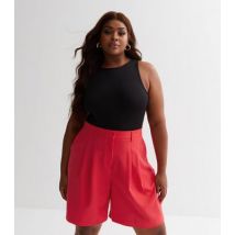 Vero Moda Curves Orange High Waist Utility Shorts New Look