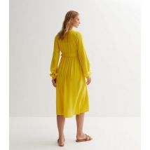 Mamalicious Maternity Yellow Midi Wrap Dress New Look