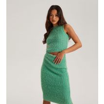 Women's Light Green Fluffy Knit Racer Vest Urban Bliss New Look