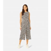 Women's Off White Leopard Print Belted Crop Jumpsuit Mela New Look