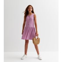 Purple Button Front Dress Name It New Look