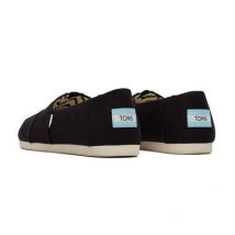 TOMS Black Canvas Slip On Espadrilles New Look