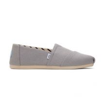 TOMS Pale Grey Canvas Slip On Espadrilles New Look