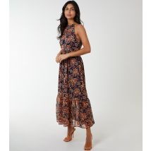 Women's Navy Halter Neck Midaxi Dress Blue Vanilla New Look