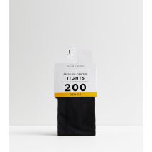 Black 200 Denier Premium Opaque Tights New Look