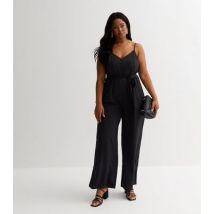 Blue Vanilla Curves Black Strappy Jumpsuit New Look