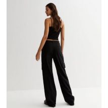 Pink Vanilla Black Wide Leg Cargo Trousers New Look