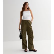 Women's Khaki Cargo Wide Leg Trousers ONLY New Look