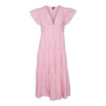 Vero Moda Pink Tiered Midi Dress New Look