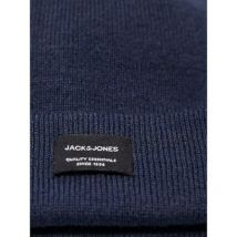 Jack & Jones Junior Navy Ribbed Knit Logo Tab Beanie New Look