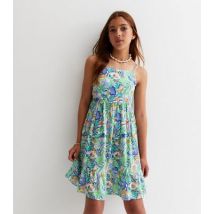 KIDS ONLY Blue Tropical Strappy Dress New Look