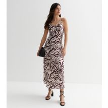 Women's Black Swirl Strappy Cami Midi Dress Influence New Look