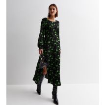 Women's Black Floral Puff Sleeve Midi Dress JDY New Look