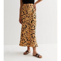 Influence Black Animal Print Midi Skirt New Look