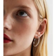 Silver Diamanté Hoop Earrings New Look