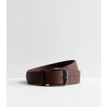 Men's Tan Leather-Look Belt New Look