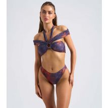 Women's Multicoloured Ring Detail Halter Bikini Top Urban Bliss New Look