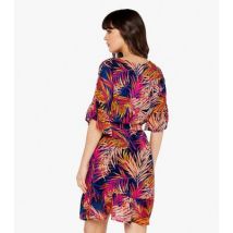 Apricot Navy Tropical Leaf Mini Dress New Look