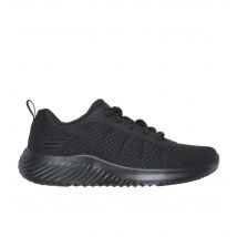 Kids Black Bounder Lace Up Mesh Trainers Skechers New Look