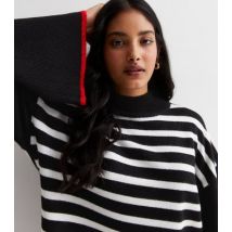 Sunshine Soul Black Knit Stripe Wide Sleeve Jumper New Look