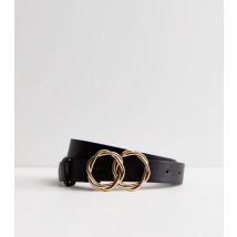 Black Double Buckle Belt Pieces New Look