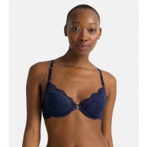 Women's Blue Floral Lace Underwired Bra Dorina New Look