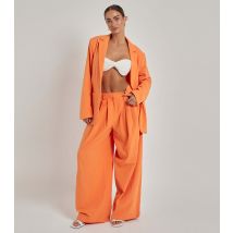 Women's Bright Orange Cotton Oversized Blazer Urban Bliss New Look