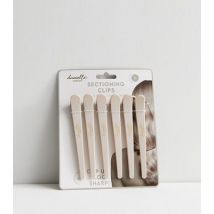 Danielle Creations 6 Pack Light Brown Sectioning Hair Clips New Look