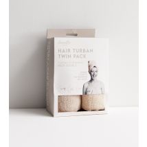 Creations 2 Pack Stone Hair Towels Danielle New Look