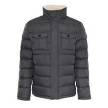 Men's Threadbare Dark Grey Padded Jacket New Look