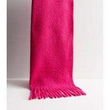 ONLY Bright Pink Brushed Tassel Scarf New Look