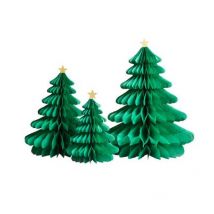 Hootyballoo 3 Pack Green Christmas Tree Decorations New Look