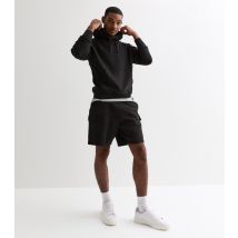 Men's Black Relaxed Fit Jersey Cargo Shorts New Look