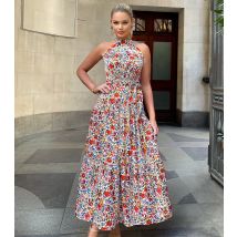 Women's Multicolour High Neck Maxi Dress AX Paris New Look