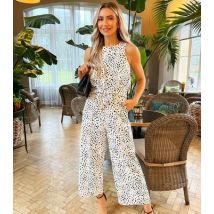 AX Paris White Spotted Knot Jumpsuit New Look