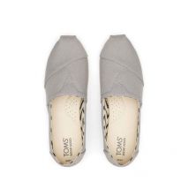 TOMS Pale Grey Canvas Slip On Espadrilles New Look